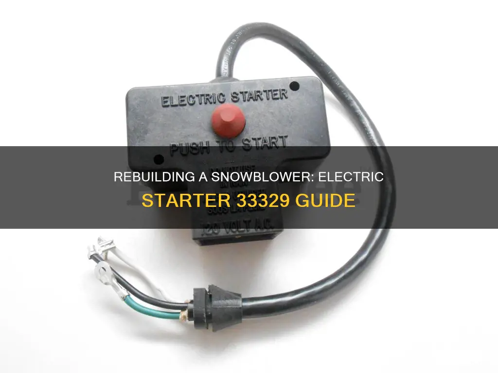 how to rebuild snowblower electric starter 33329