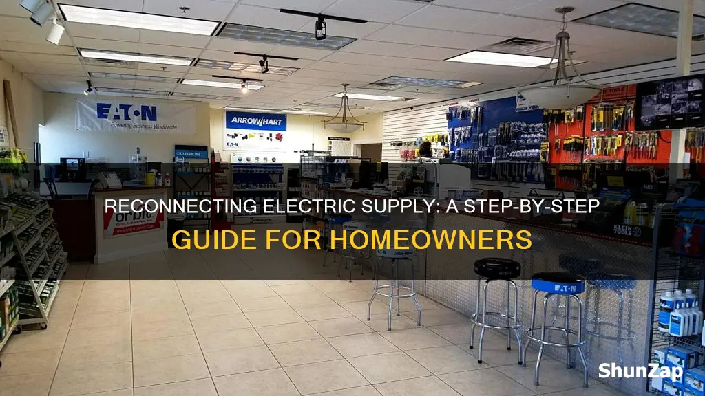 how to reconnect electric supply to house