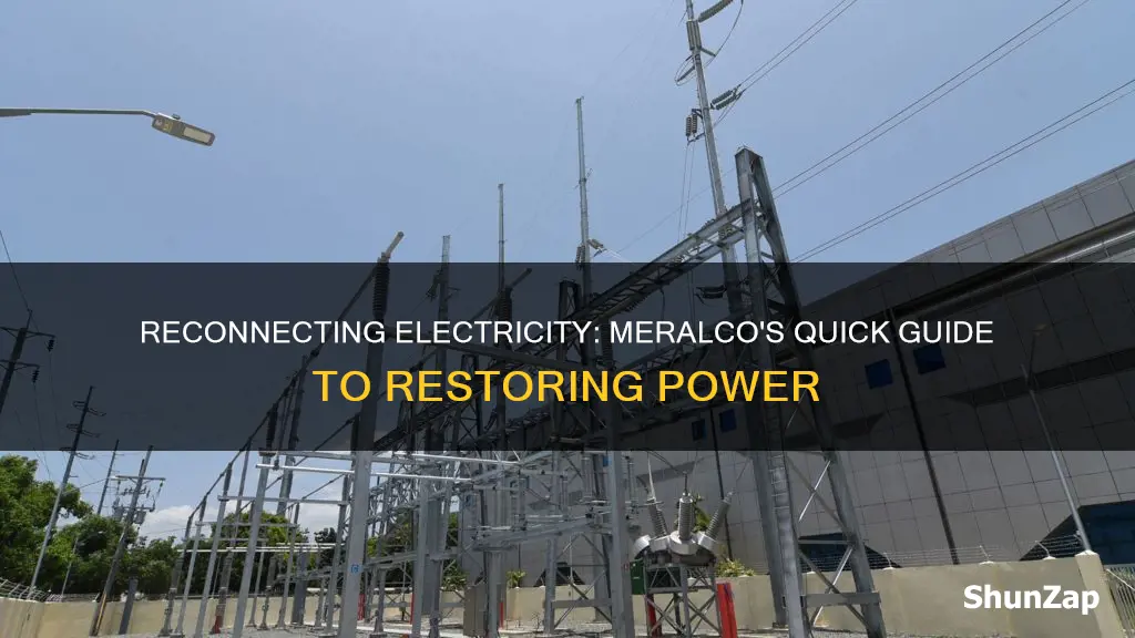 how to reconnect electricity after disconnection meralco