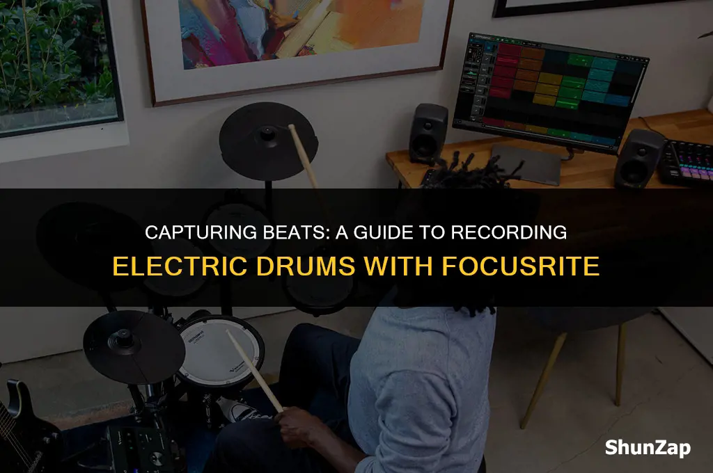 how to record electric drum set using focusrite