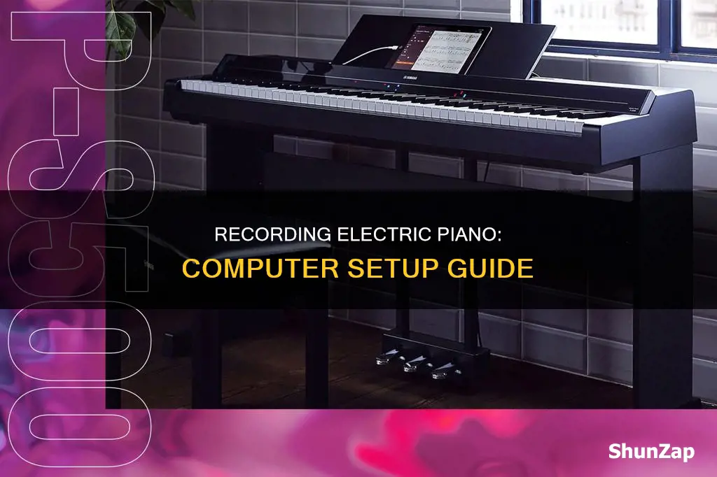 how to record electric piano on computer
