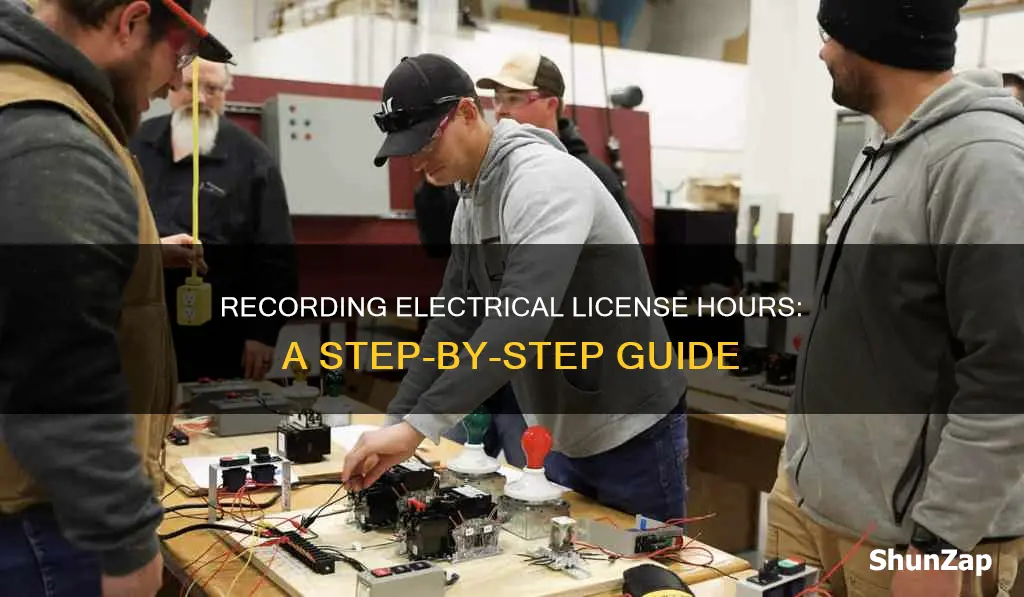 how to record hours for electrical license