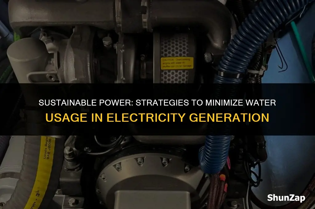 how to reduce water used in electrical generation