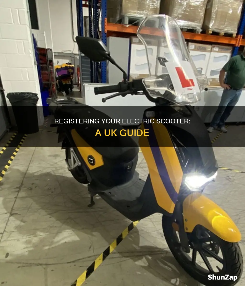 how to register an electric scooter uk