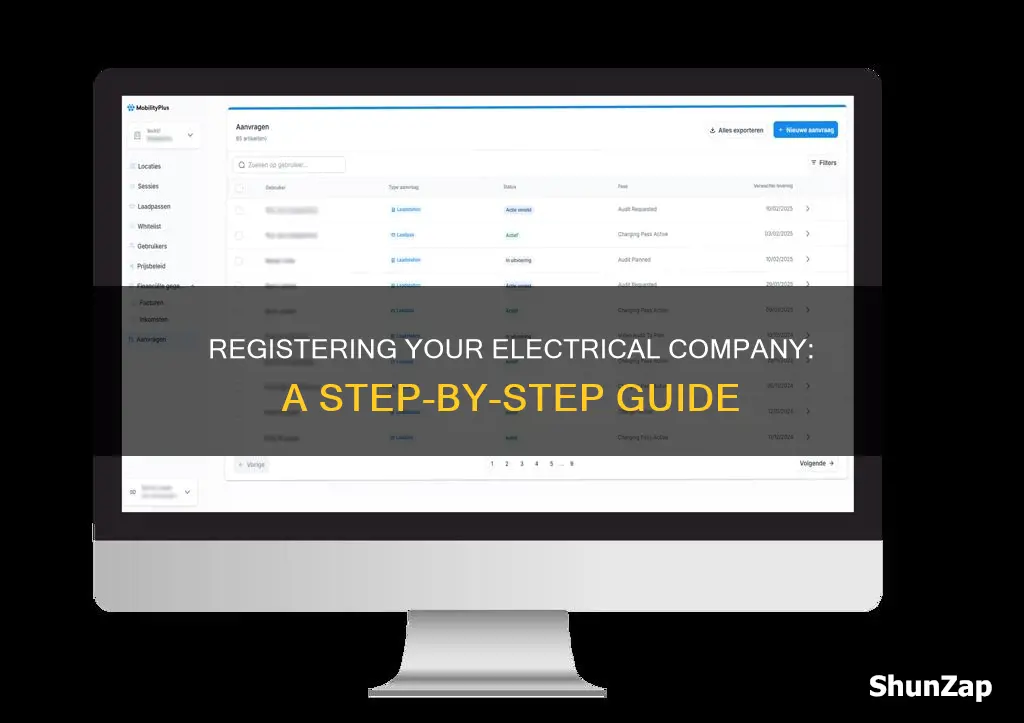 how to register an electrical company