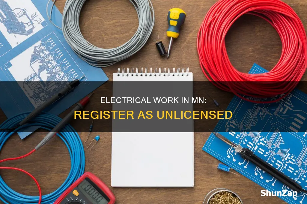 how to register as unlicensed electrical mn