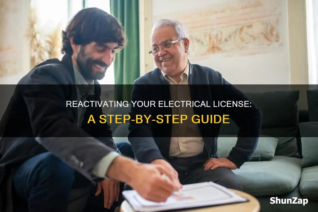 how to reinstate electrical license that expired