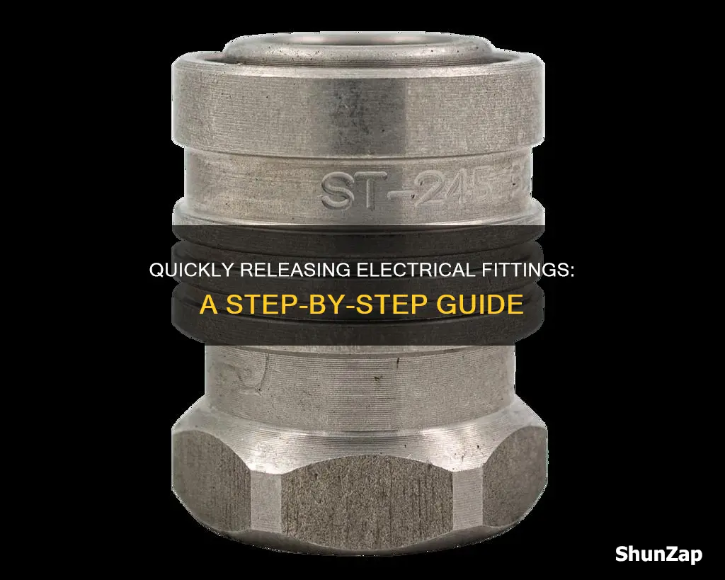 how to release quick connect electrical fittings