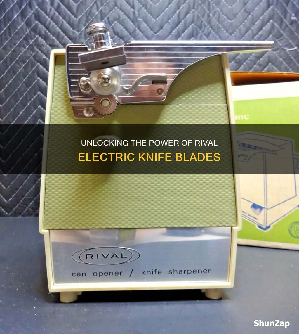 how to release rival electric knife blades