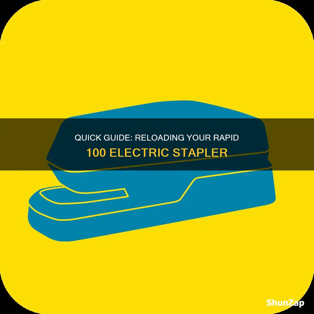 how to reload rapid 100 electric stapler