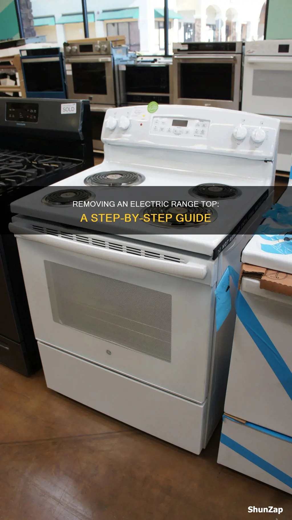 how to remove an electric range top