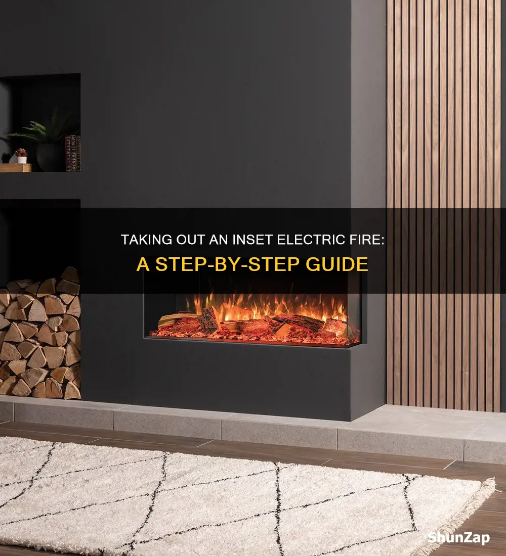 how to remove an inset electric fire
