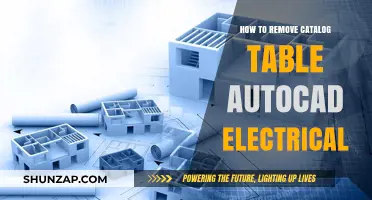 Efficiently Remove Catalog Tables in AutoCAD Electrical