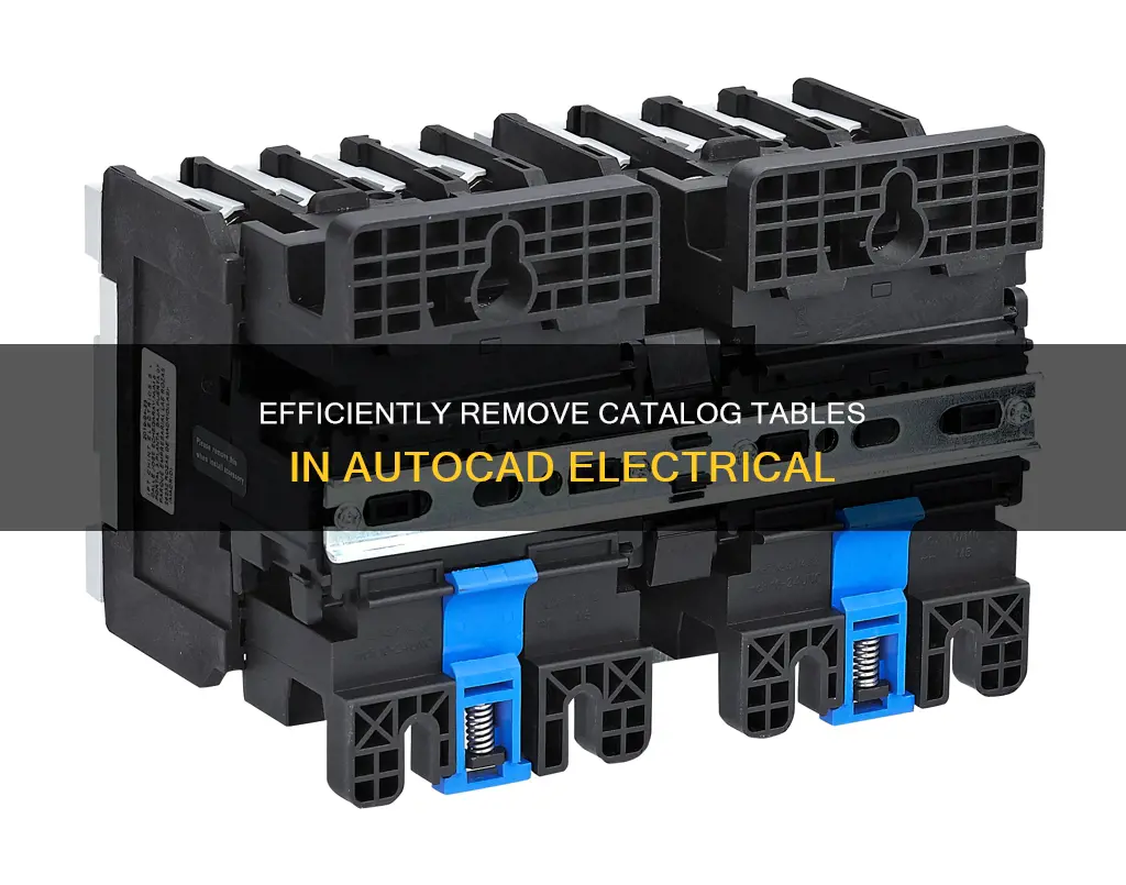 how to remove catalog table autocad electrical