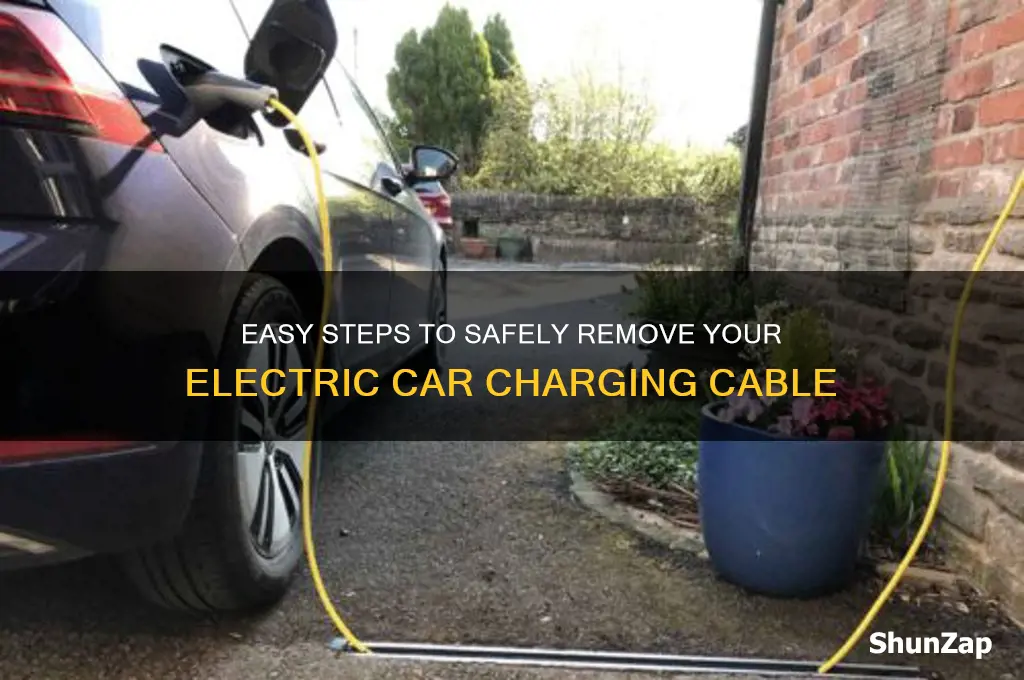 how to remove charging cable from electric car