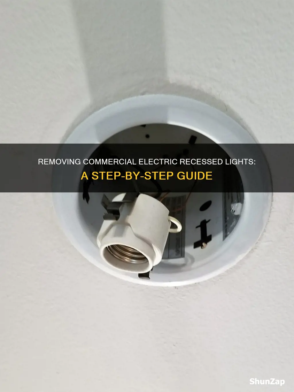 how to remove commercial electric recessed light