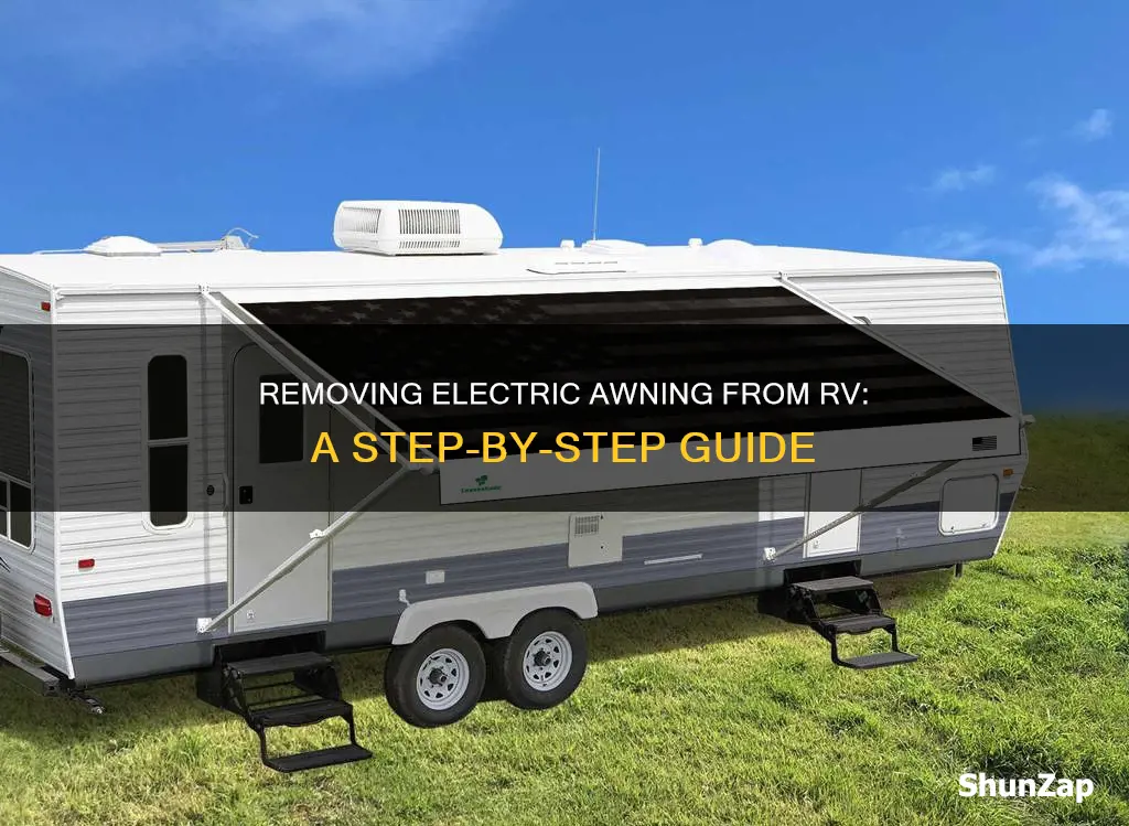 how to remove electric awning from rv
