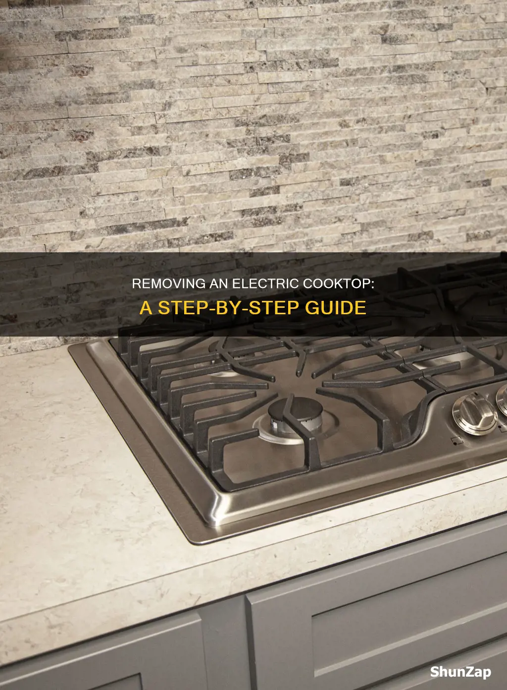 how to remove electric cooktop from counter