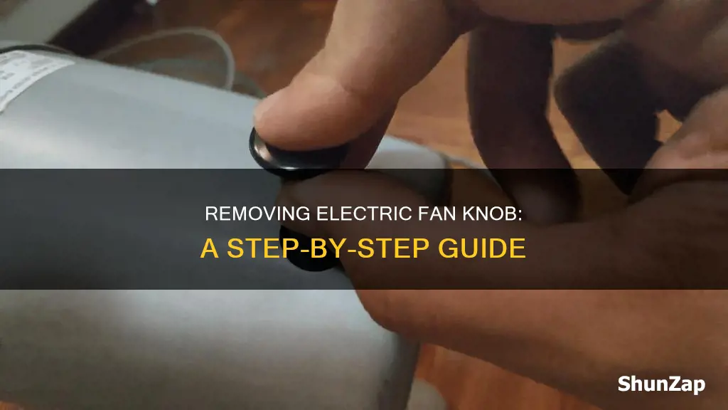 how to remove electric fan oscillation knob
