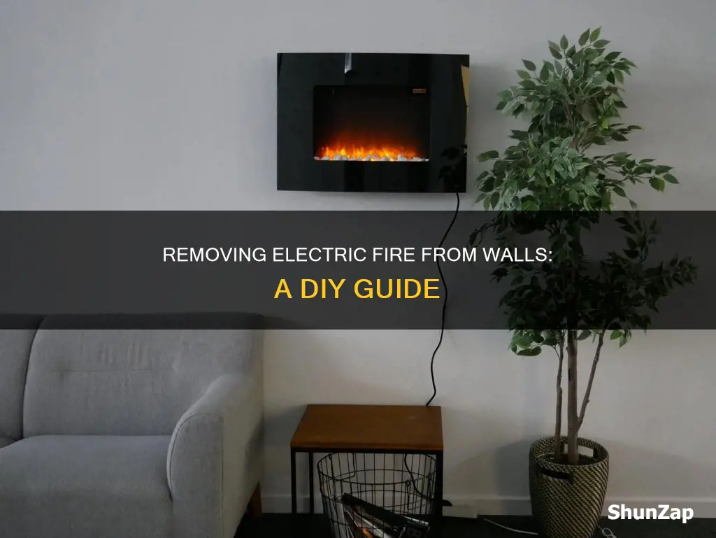how to remove electric fire from wall