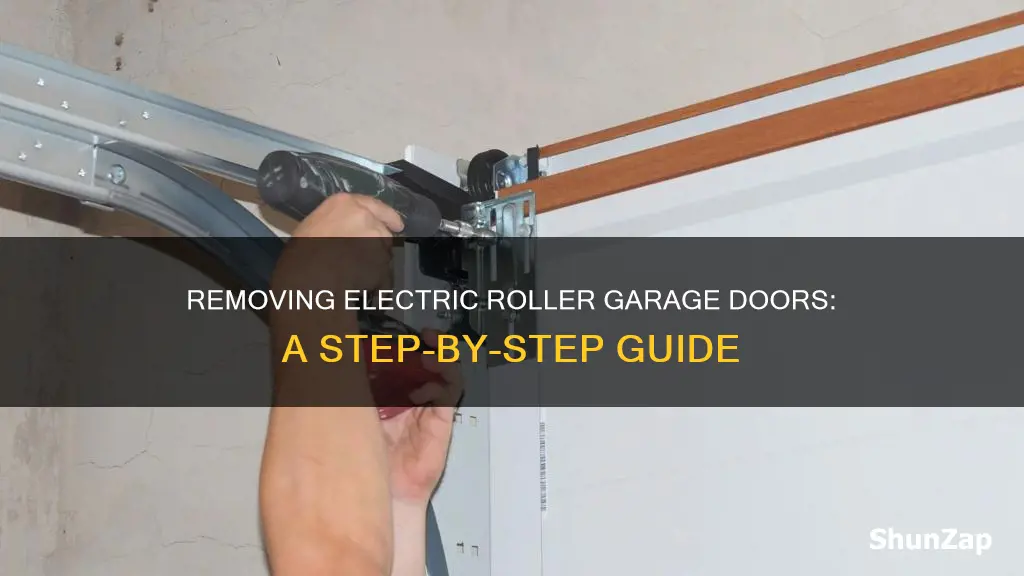 how to remove electric roller garage door