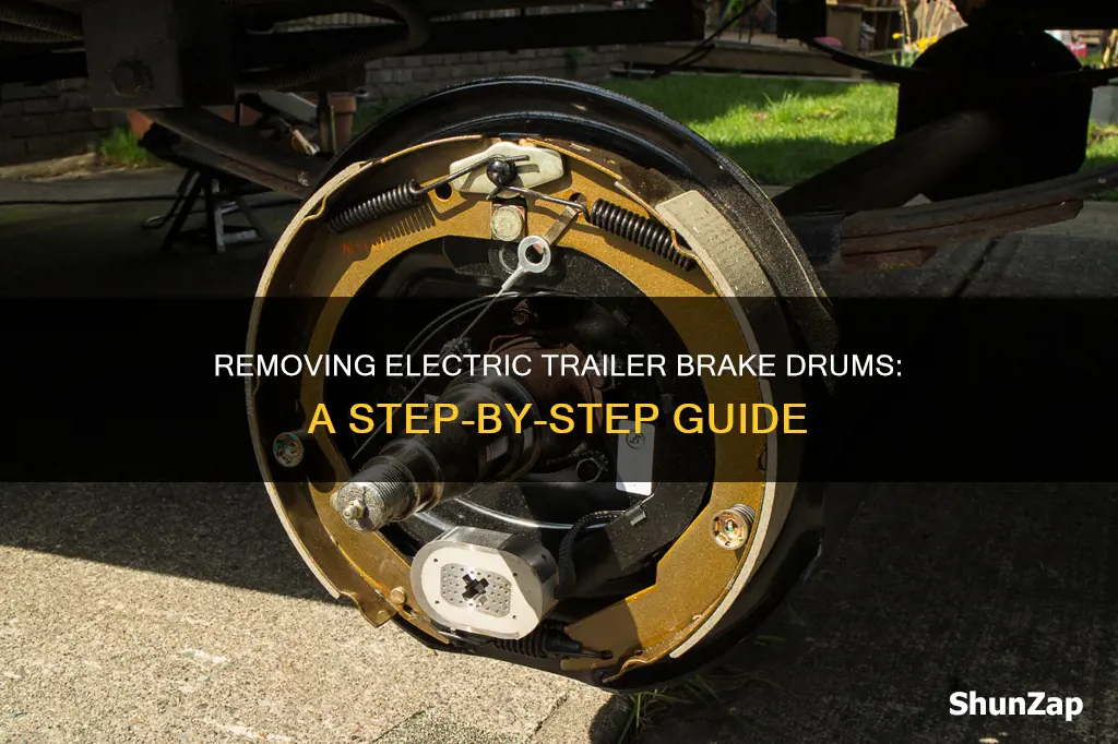 how to remove electric trailer brake drum
