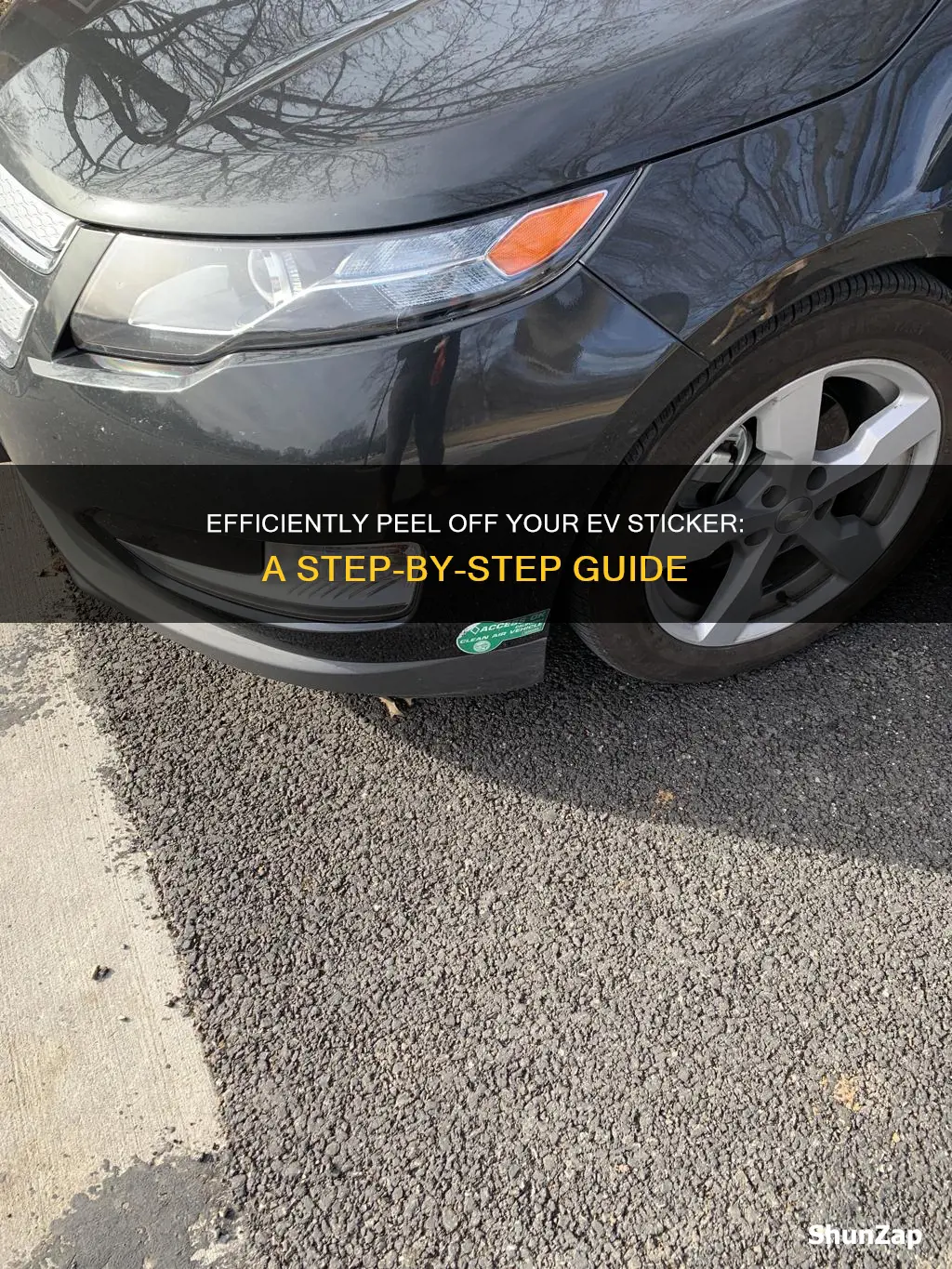 how to remove electric vehicle sticker