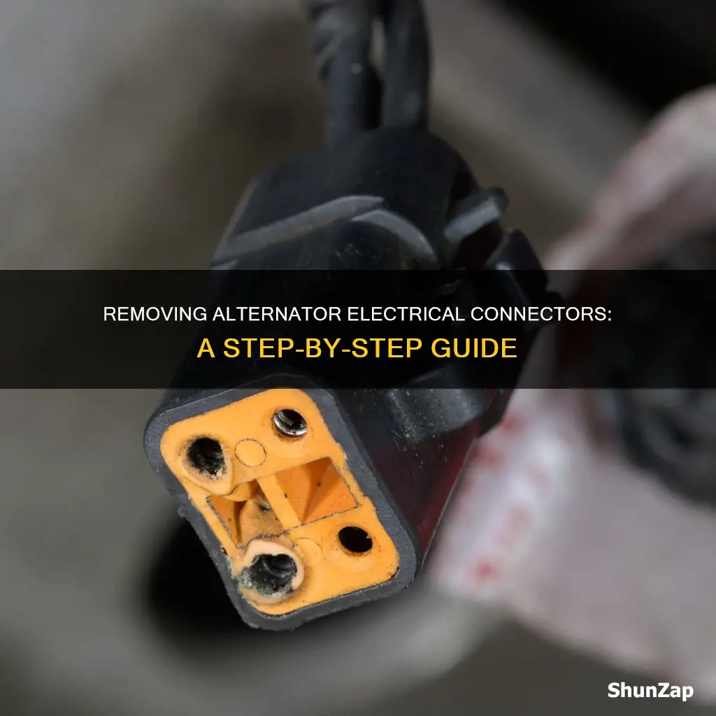 how to remove electrical connector from alternator