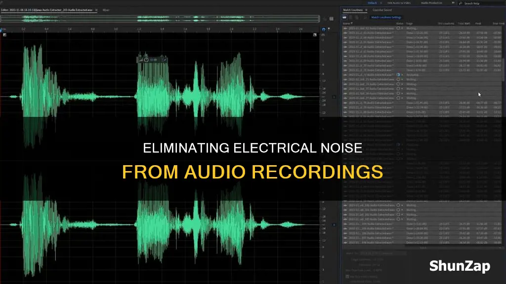 how to remove electrical noise from audio