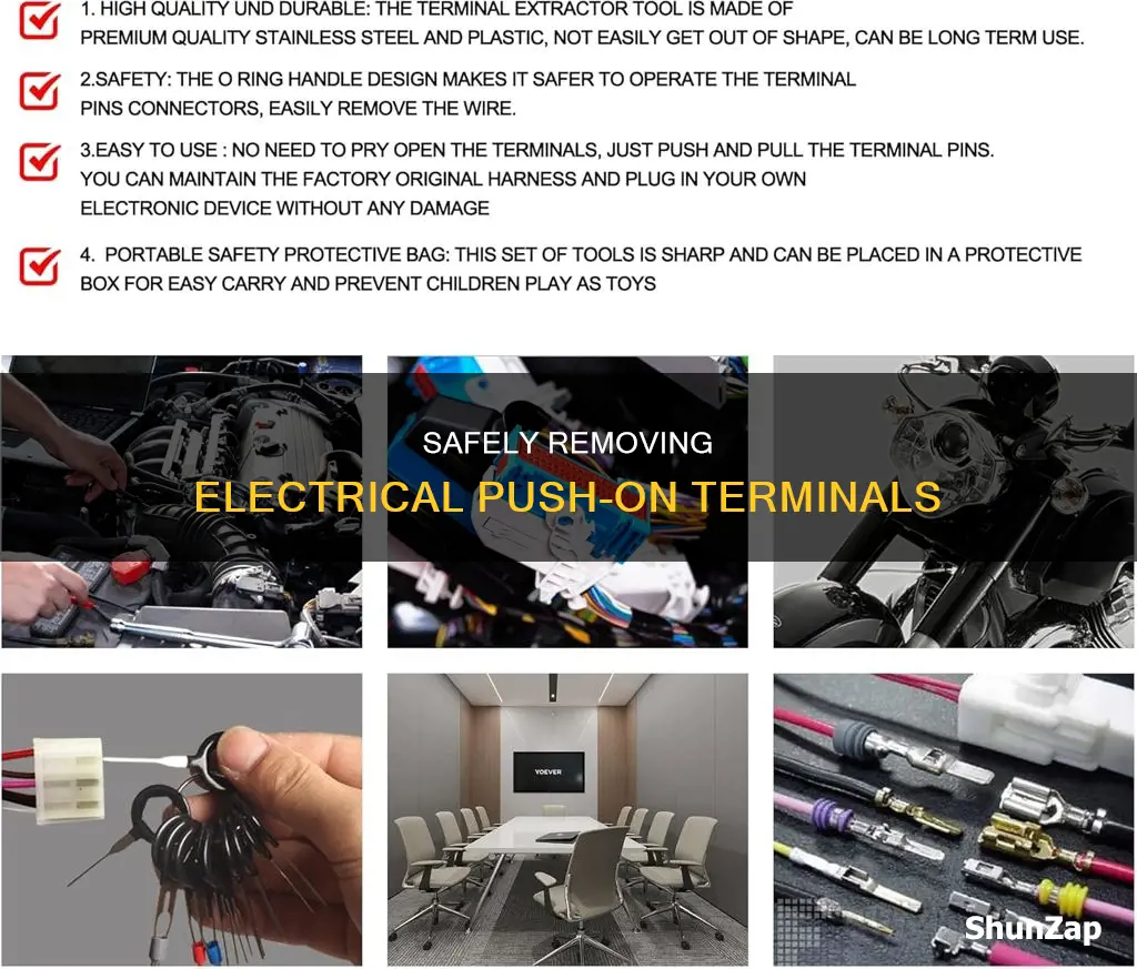 how to remove electrical push on terminal