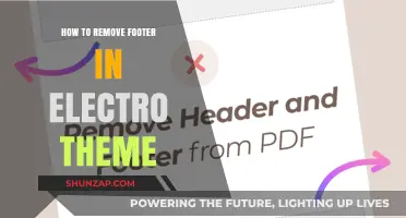 Customizing Electro Theme: Removing the Footer