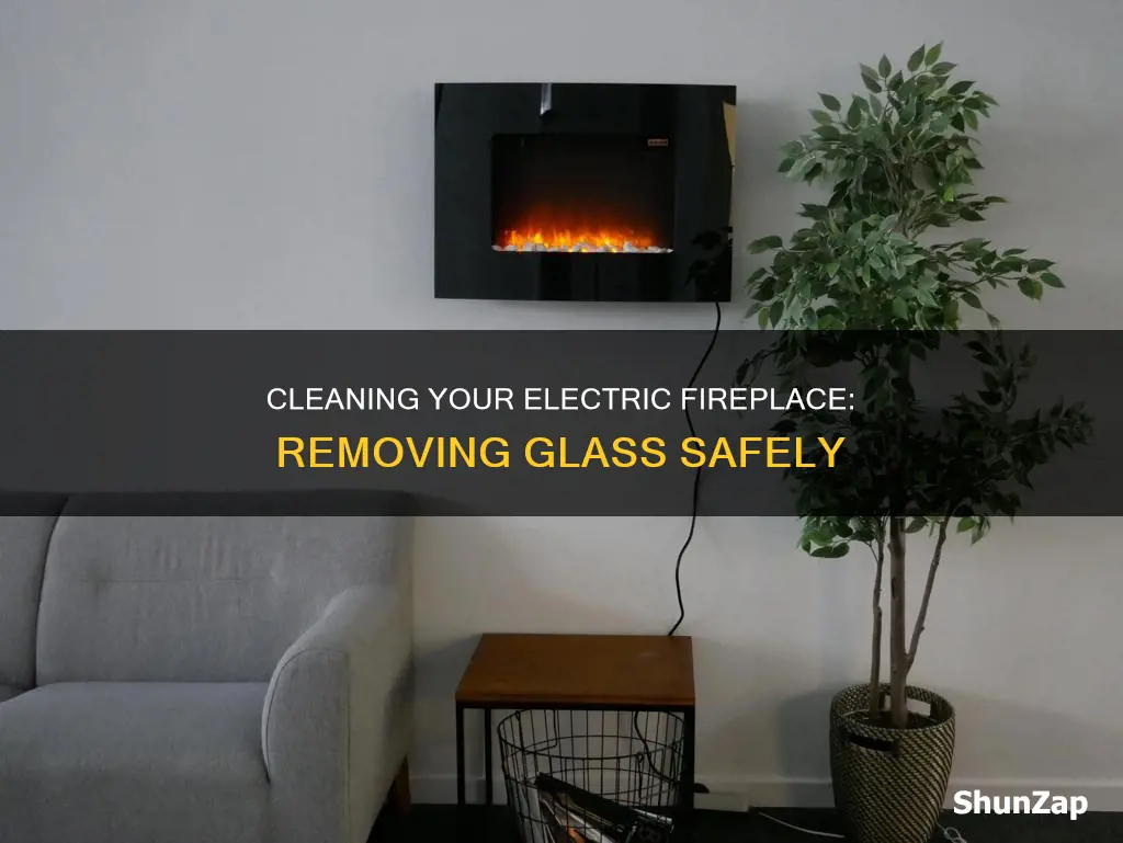 how to remove glass from electric fireplace