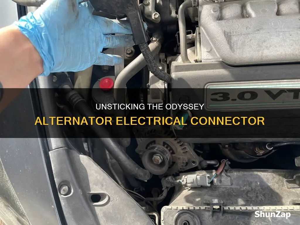 how to remove odessey alternator electrical connector