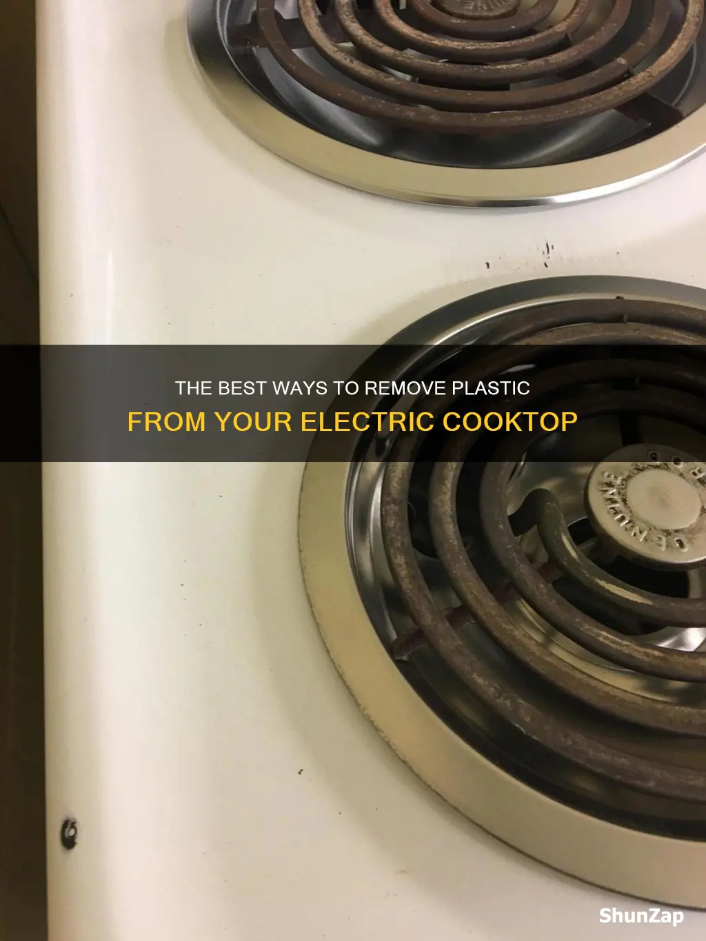 how to remove plastic from electric cooktop