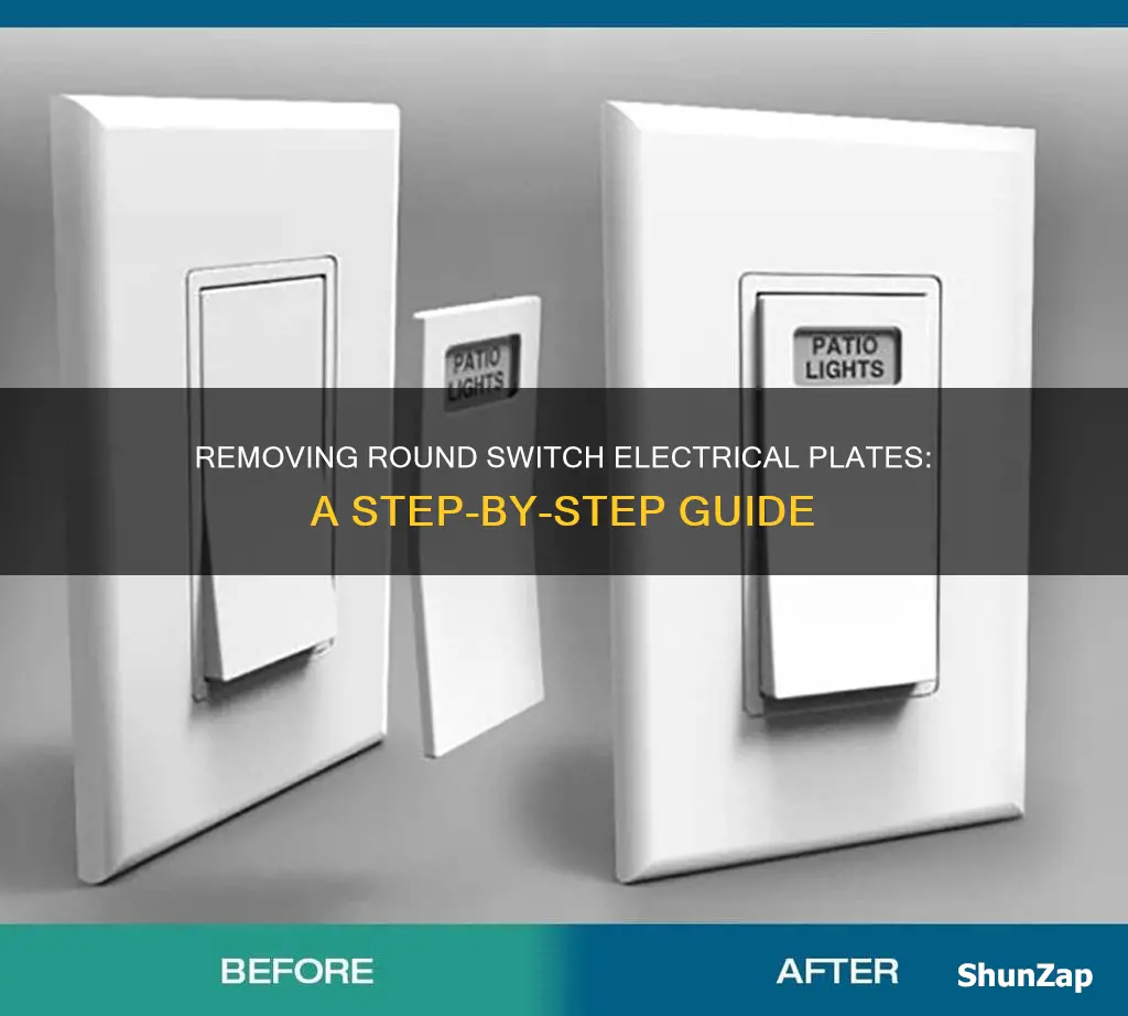 how to remove round switch electrical plate