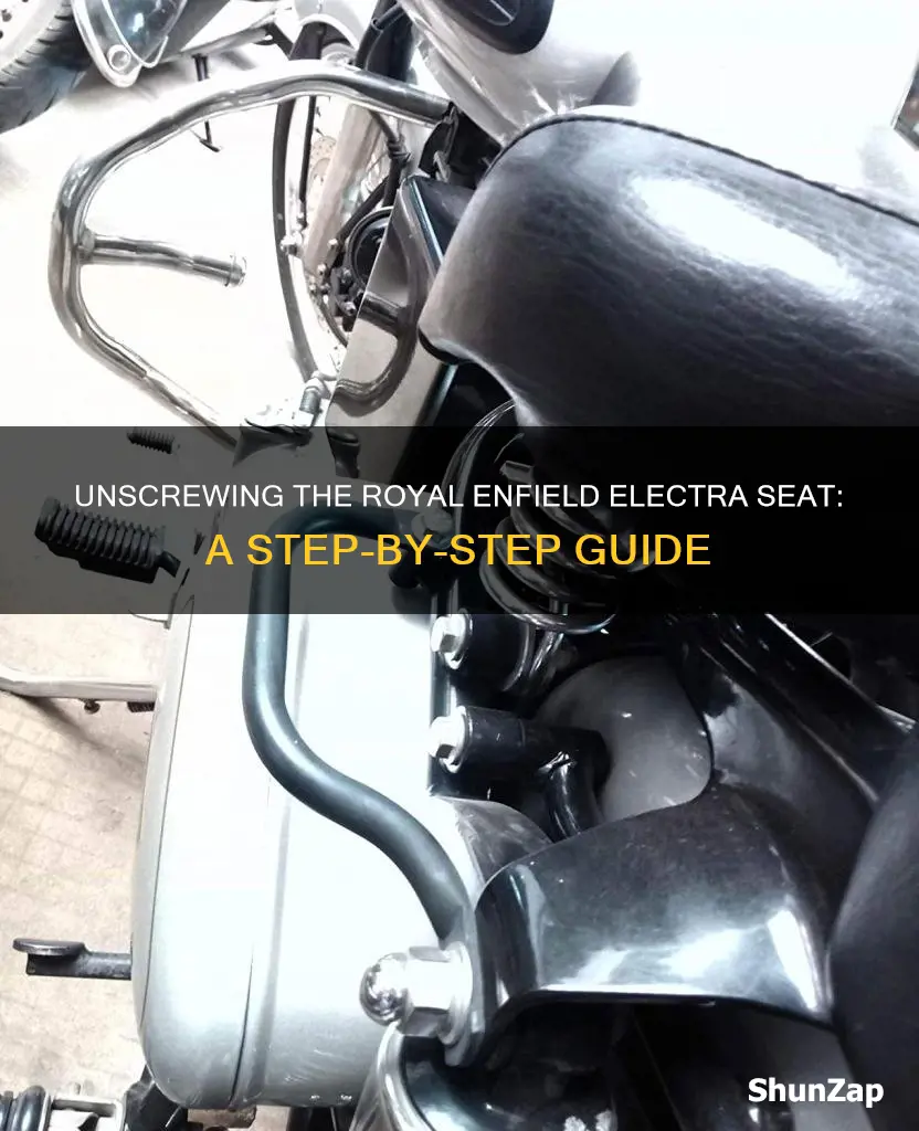 how to remove royal enfield electra seat