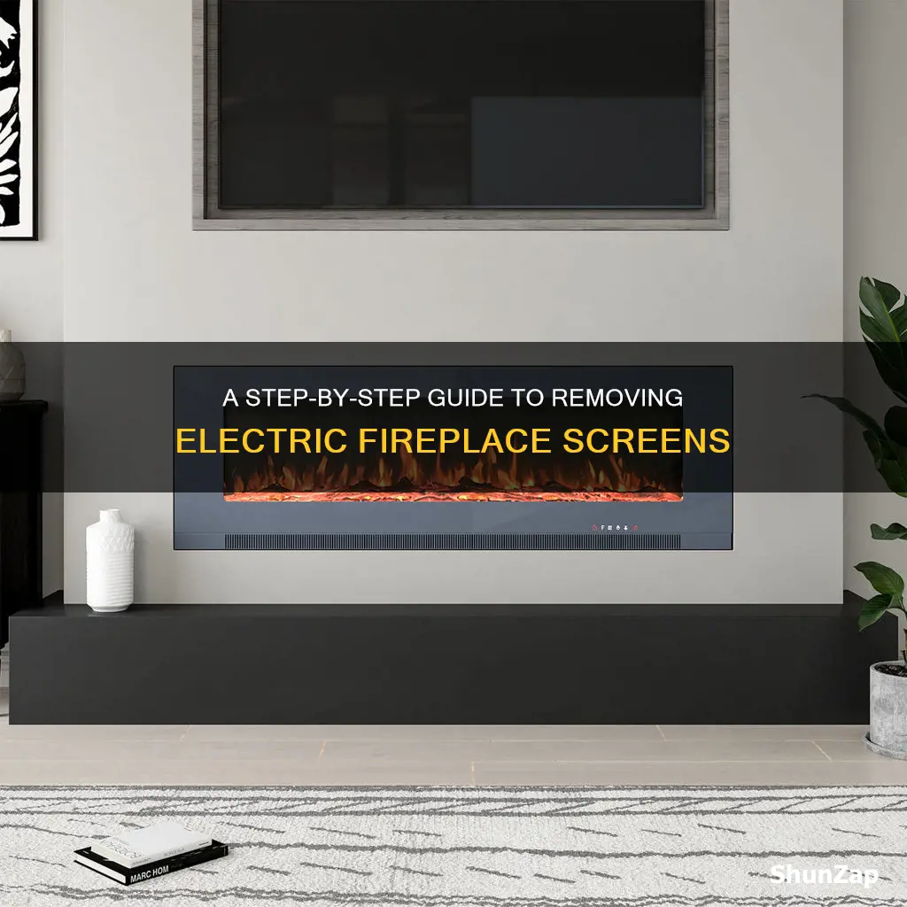 how to remove screen on electric fireplace