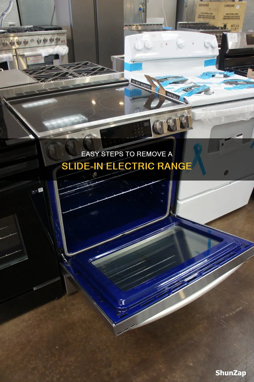 how to remove slide in electric range
