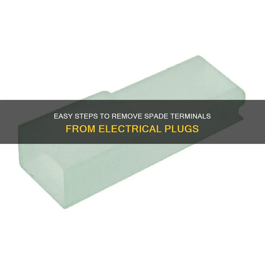 how to remove spade on electrical plug