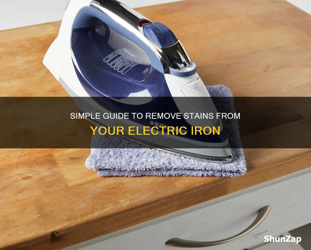how to remove stains from electric iron