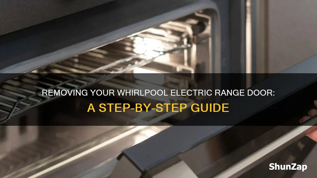 how to remove whirlpool electric range door
