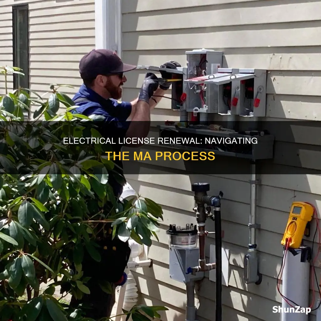 how to renew electrical license in ma