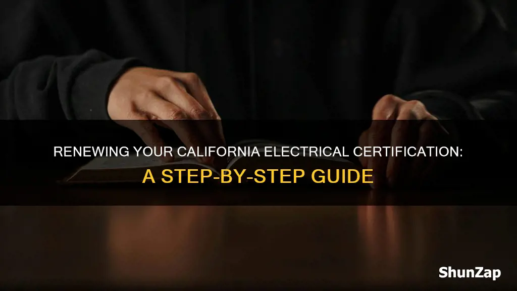 how to renew my california electrical certification