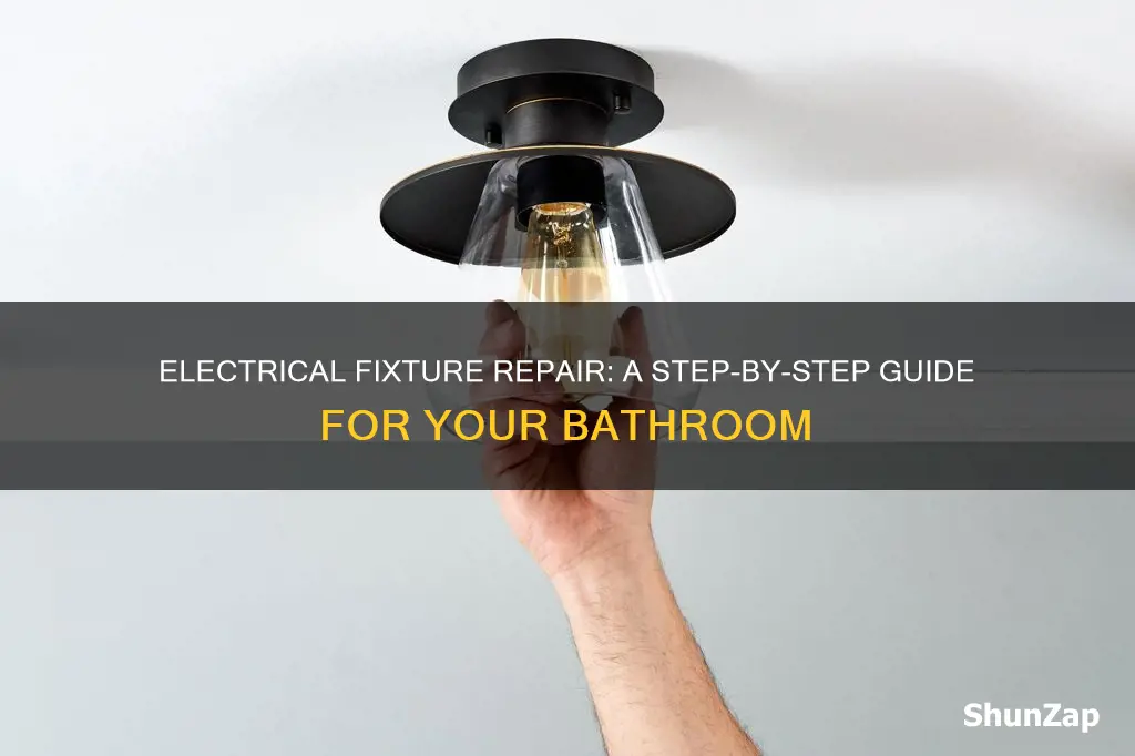 how to repair a bathroom electrical fixture