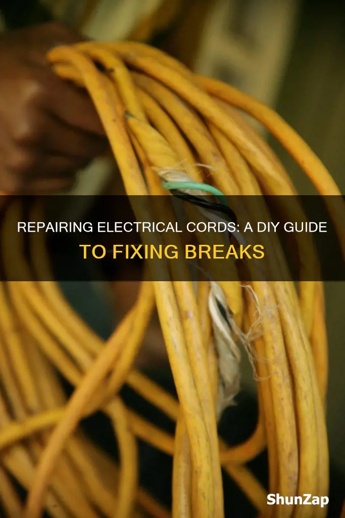 how to repair a broken electrical cord
