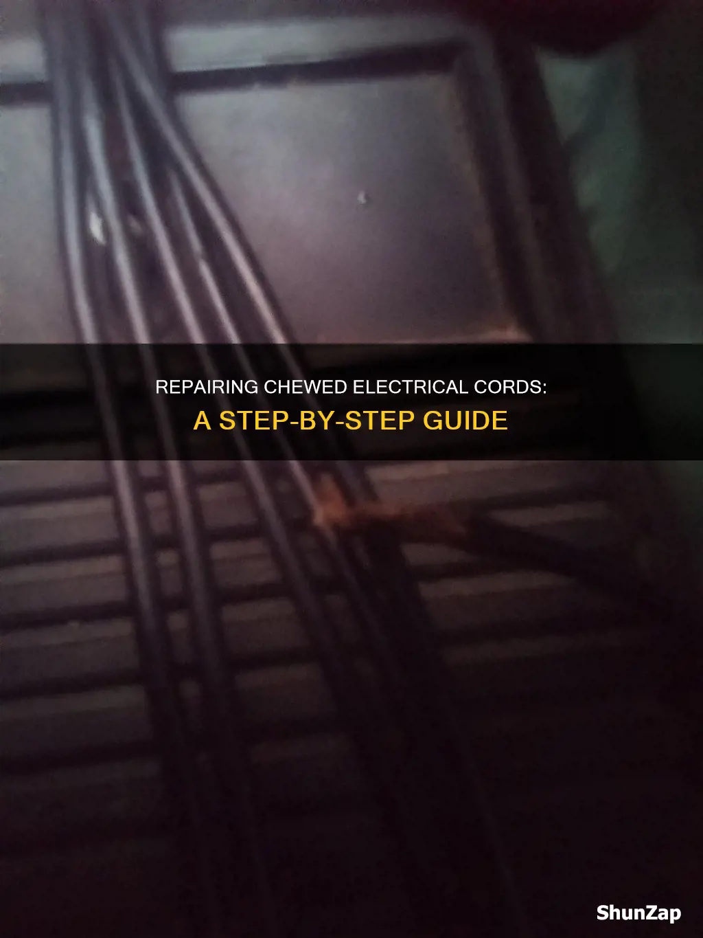 how to repair a chewed electrical cord