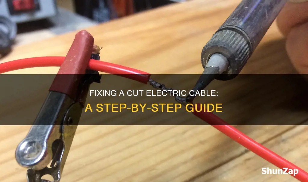 how to repair a cut electric cable