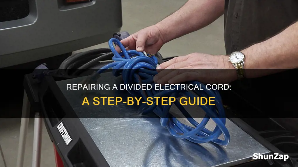 how to repair a divided electrical cord