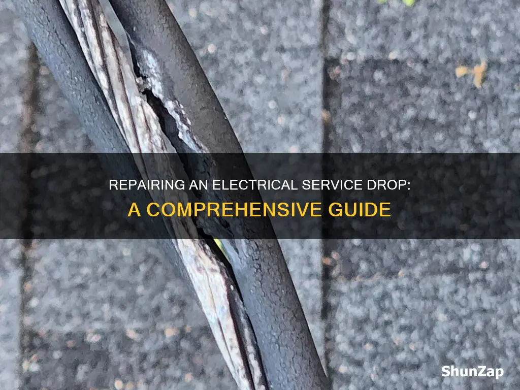 how to repair a electrical service drop