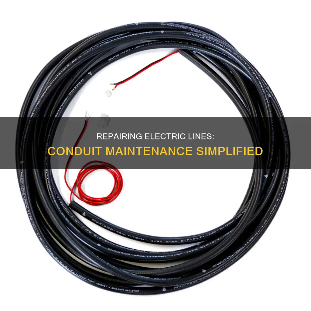 how to repair electric line in conduit